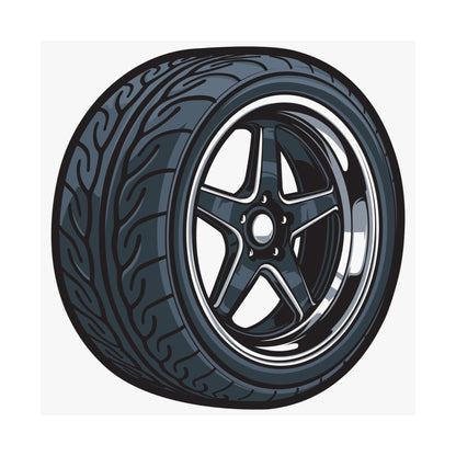 Sporty Tire Matte Square Poster - Perfect Poster for Car Lovers and Enthusiasts - CreativeRino