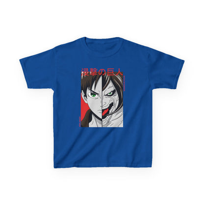 Kids Anime Attack on Titan Tee - Heavy Cotton™ T-shirt for Young Fans - CreativeRino
