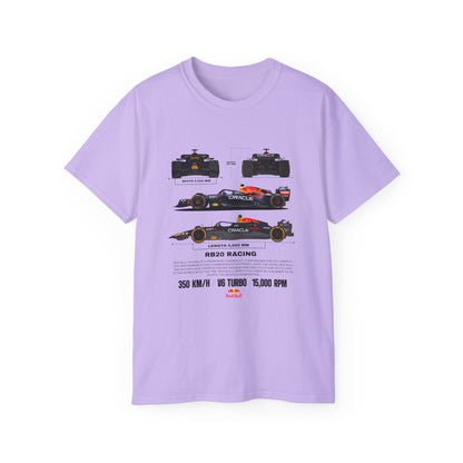 RB20 Racing Unisex Ultra Cotton Tee - Perfect T-shirt for Motorsport Fans - CreativeRino