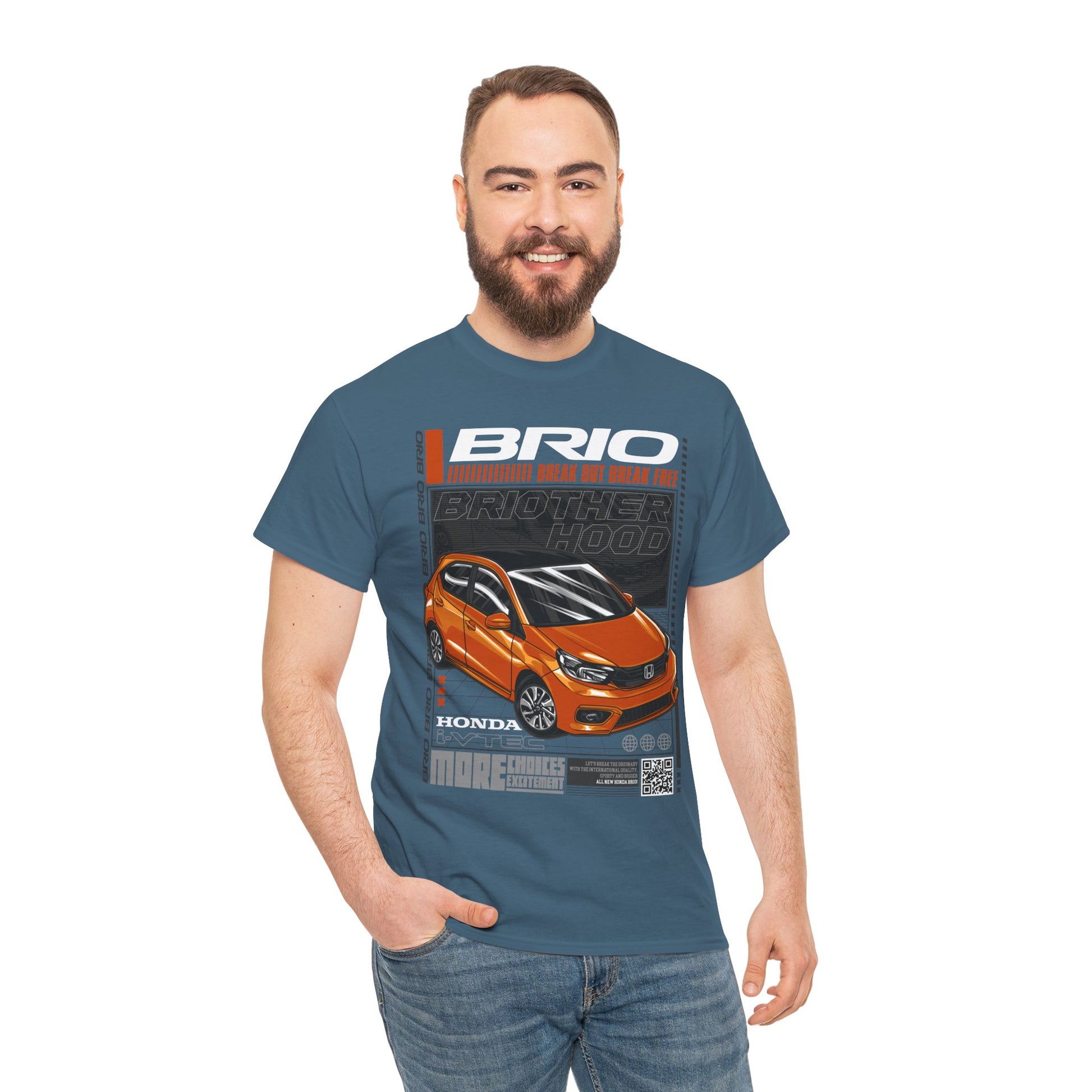 Honda Brio Unisex Heavy Cotton Tee - Perfect T-shirt Gift for Car Enthusiasts - CreativeRino