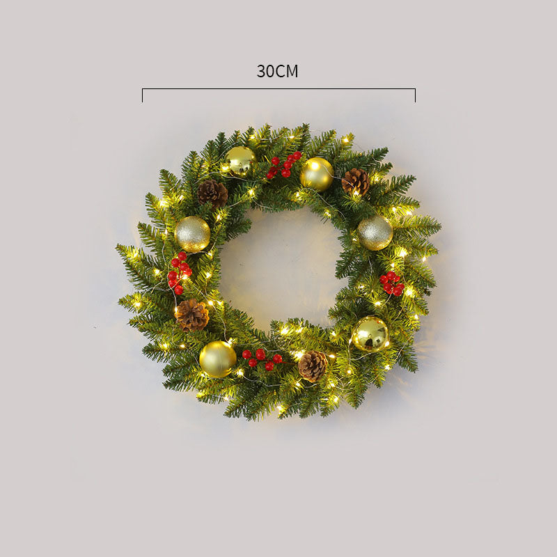 Multi-Size Christmas Rattan Wreath (30-60cm) | Door & Window Holiday Scene Decoration