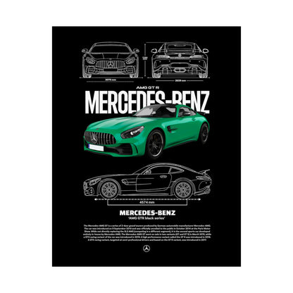 Mercedes-Benz AMG GT R Matte Vertical Poster - Automotive Art for Car Enthusiasts - CreativeRino