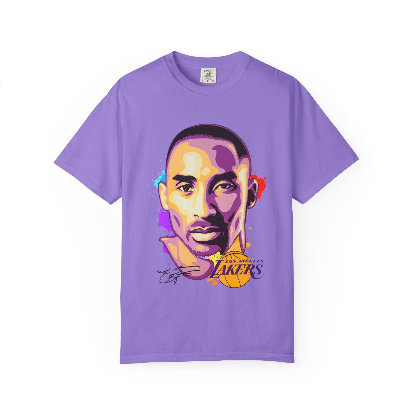 Kobe Bryant Unisex Garment-Dyed T-shirt - Vibrant Basketball Tribute Tee - CreativeRino