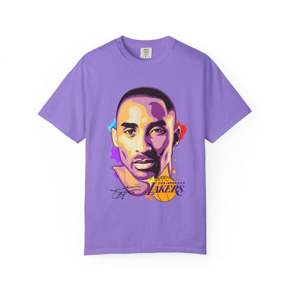Kobe Bryant Unisex Garment-Dyed T-shirt - Vibrant Basketball Tribute Tee - CreativeRino
