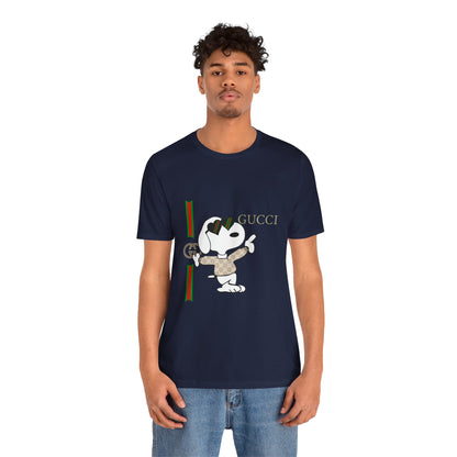 Snoopy Gucci Unisex Jersey Short Sleeve T-shirt - CreativeRino