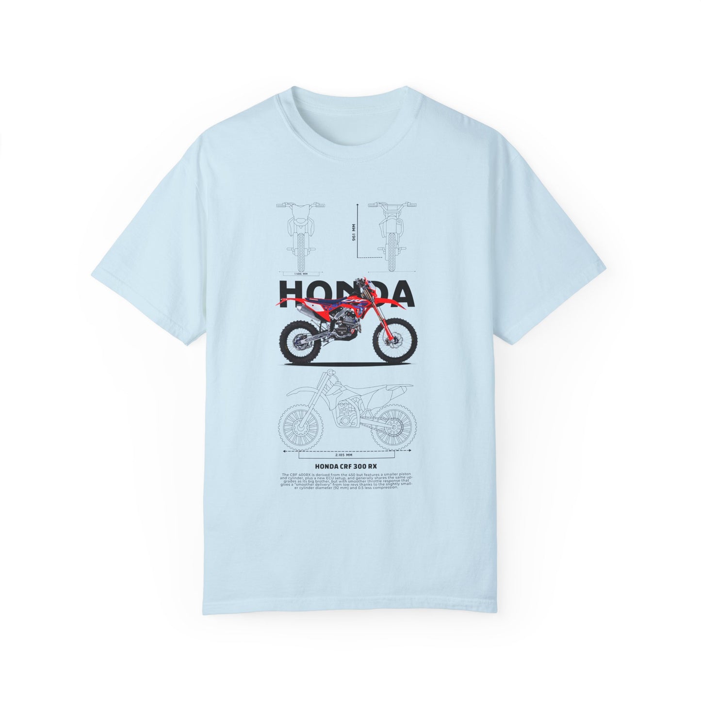 Honda CRF 300 RX Motorcycle Unisex T-Shirt | Garment-Dyed Vintage Tee - CreativeRino
