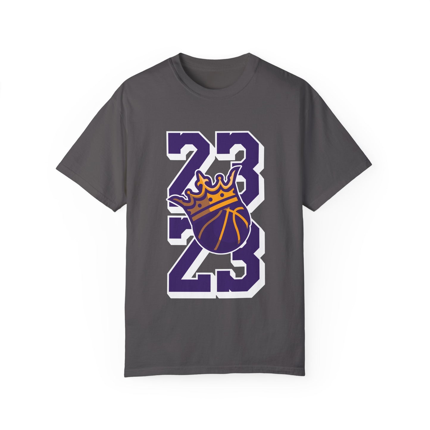 Lebron James King of the Court Unisex Garment-Dyed T-shirt - Basketball 23 Tee Design - CreativeRino