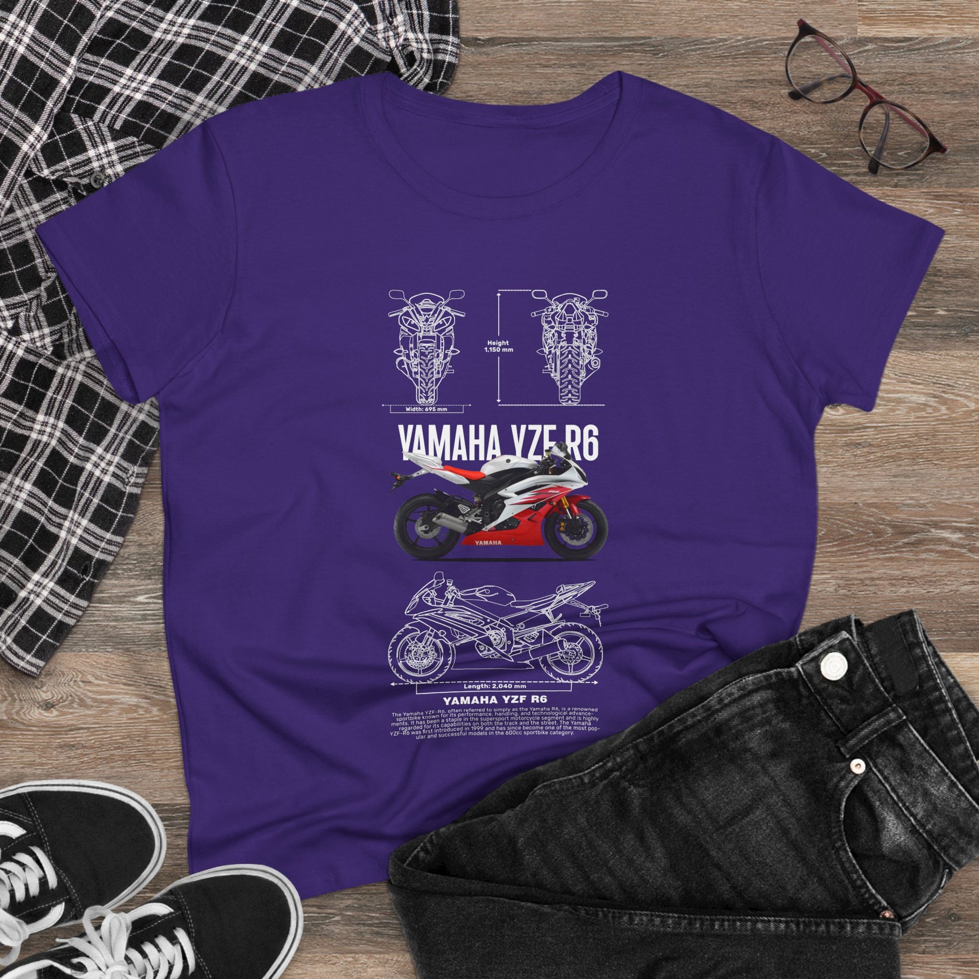 Yamaha YZF-R6 Graphic Tee for Motorcycle Enthusiasts - CreativeRino