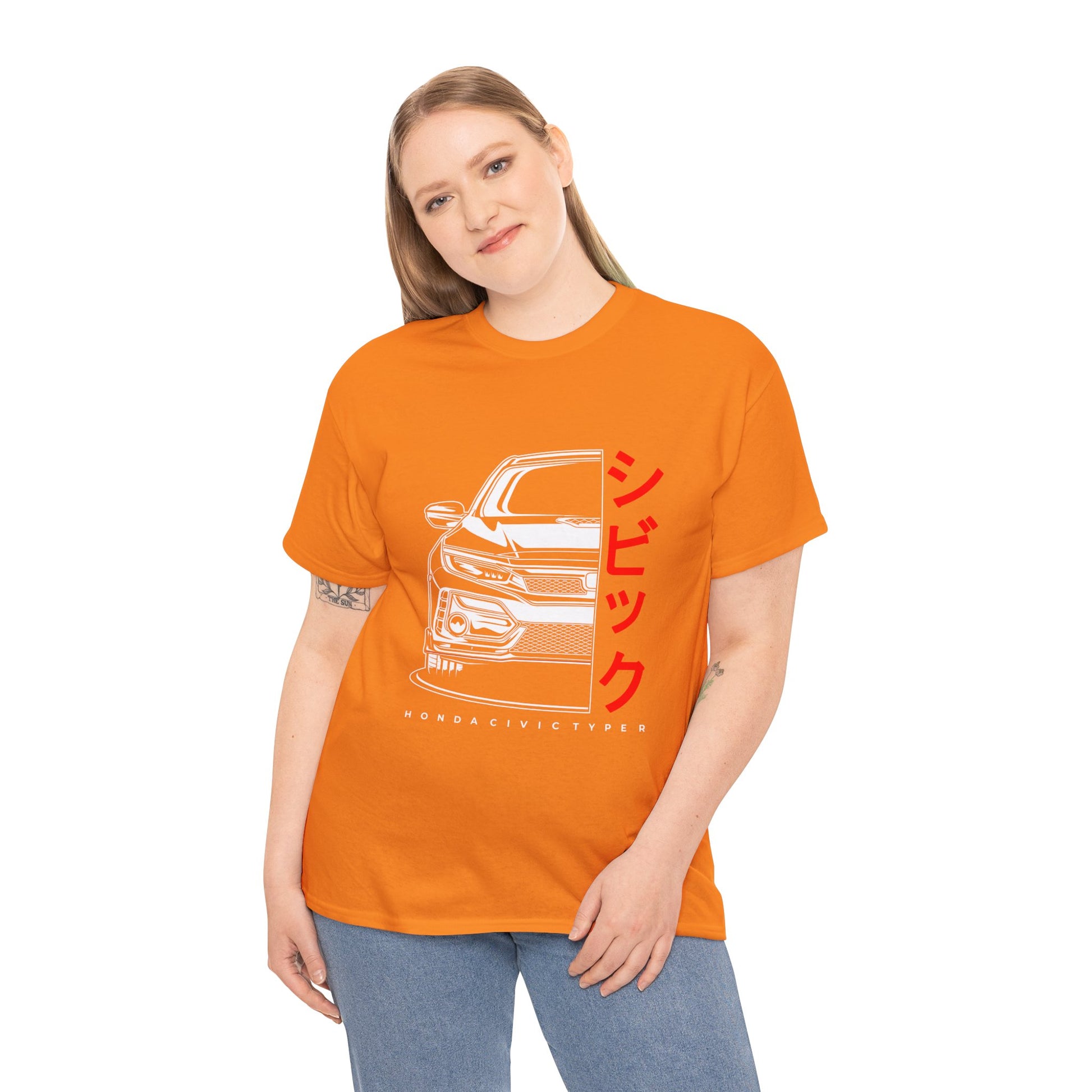 Honda Civic Type R Unisex Tee - Car Lover's Heavy Cotton T-shirt - CreativeRino