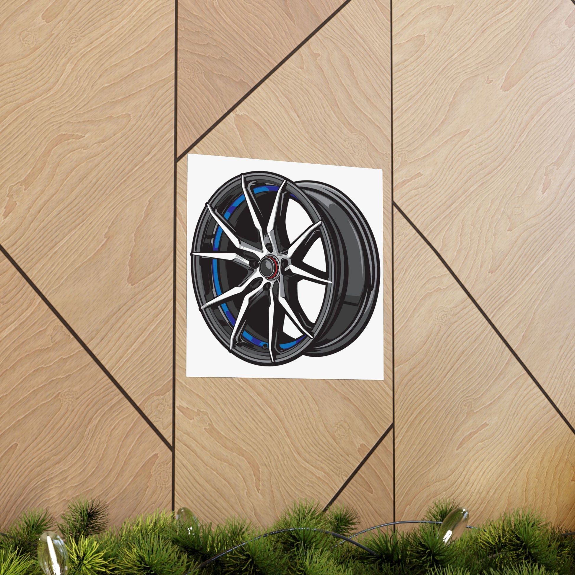 Car Enthusiast Matte Square Posters - Stylish Wheel Design for Auto Lovers - CreativeRino