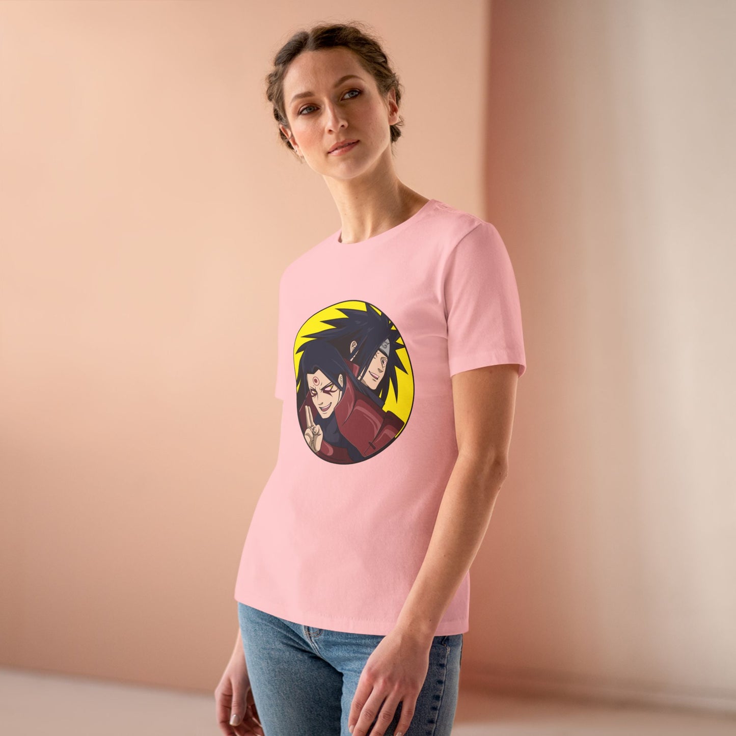Retro Anime Women's Cotton Tee - Naruto Stylish, Fun, Perfect T-shirt for Fans! - CreativeRino
