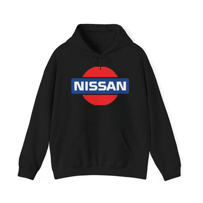 Nissan Logo Hoodie - Vintage Style Unisex Heavy Blend Sweatshirt - CreativeRino