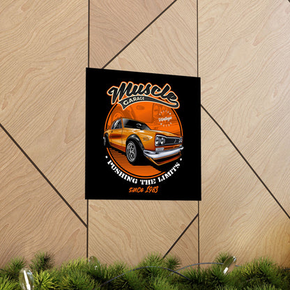 Vintage Muscle Car Poster - Pushing the Limits Retro Wall Art - CreativeRino