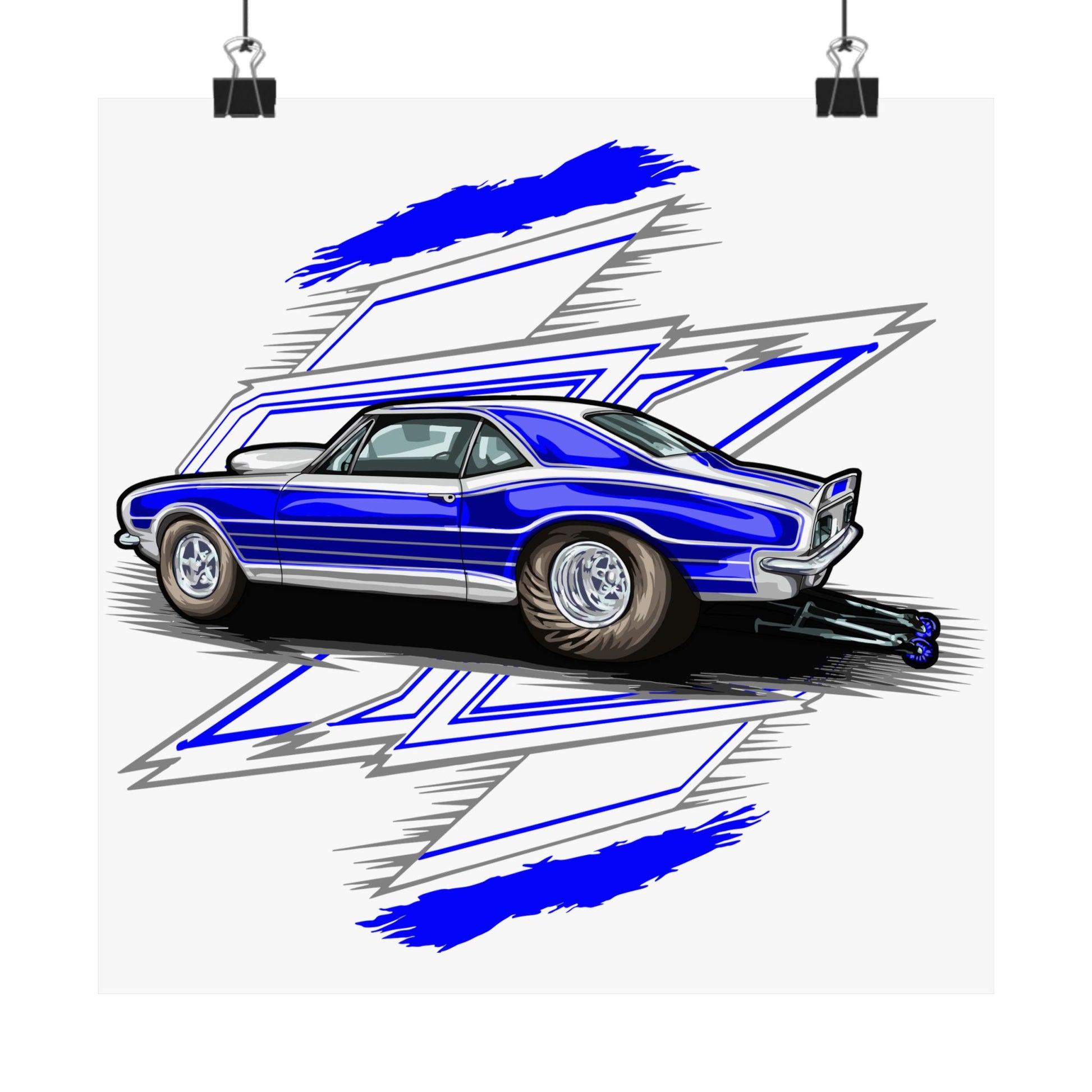 Vintage Car Matte Square Poster - Automotive Wall Art, Perfect for Car Enthusiasts - CreativeRino