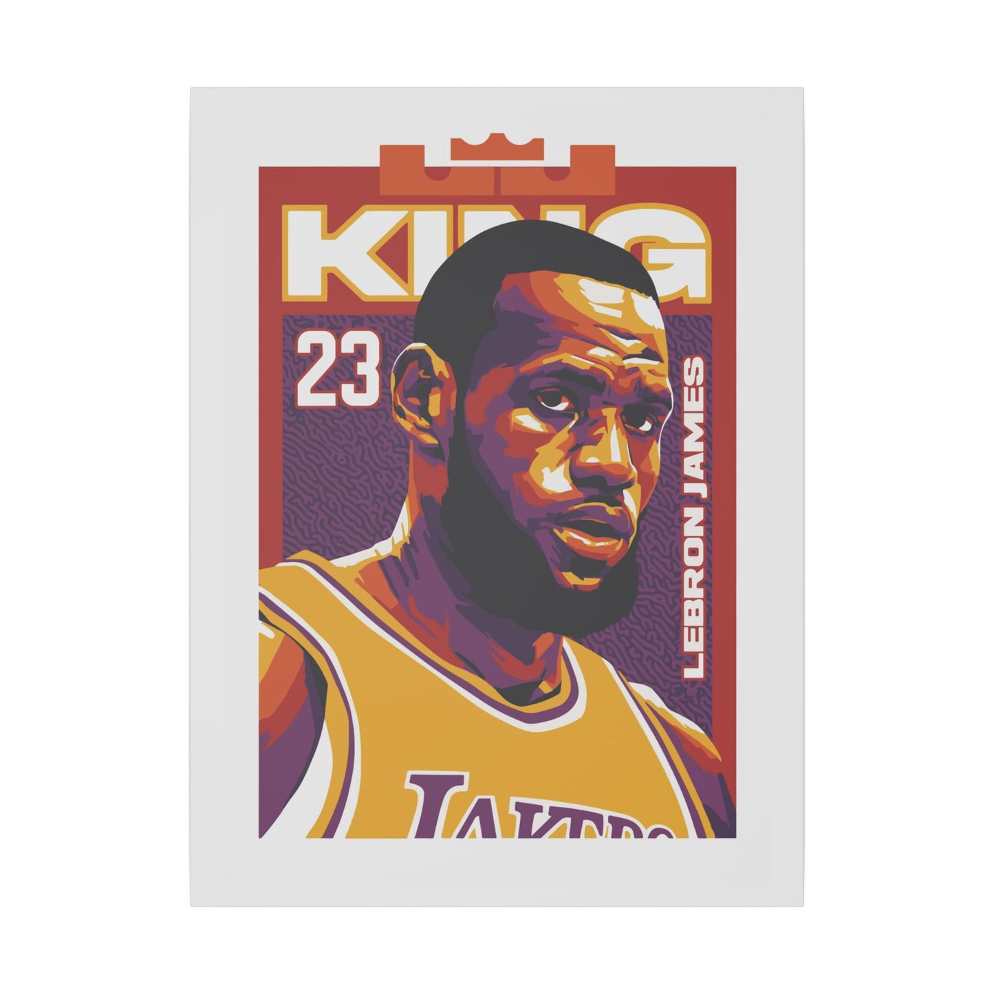 LeBron James King Canvas Wall Art - CreativeRino