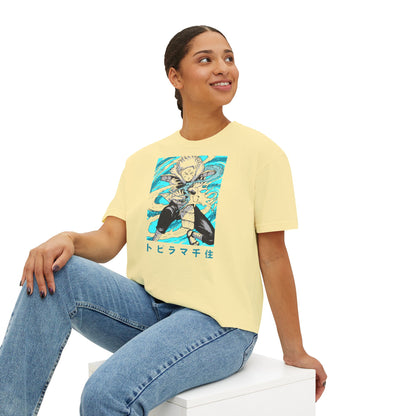 Women Boxy Tee with Anime Design - Stylish Naruto Graphic T-shirt for Fans - CreativeRino