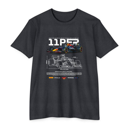 Sergio Perez F1 Racing Unisex CVC Jersey T-Shirt - | Car T-shirt - CreativeRino