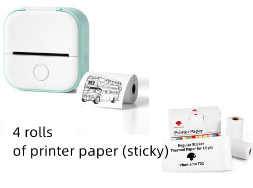 Portable Mini Thermal Label Printer Home Photo Printer Student Wrong Question Printer Bluetooth-compatible Mini Label Printer Price Tag CreativeRino
