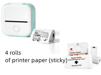 Portable Mini Thermal Label Printer Home Photo Printer Student Wrong Question Printer Bluetooth-compatible Mini Label Printer Price Tag CreativeRino