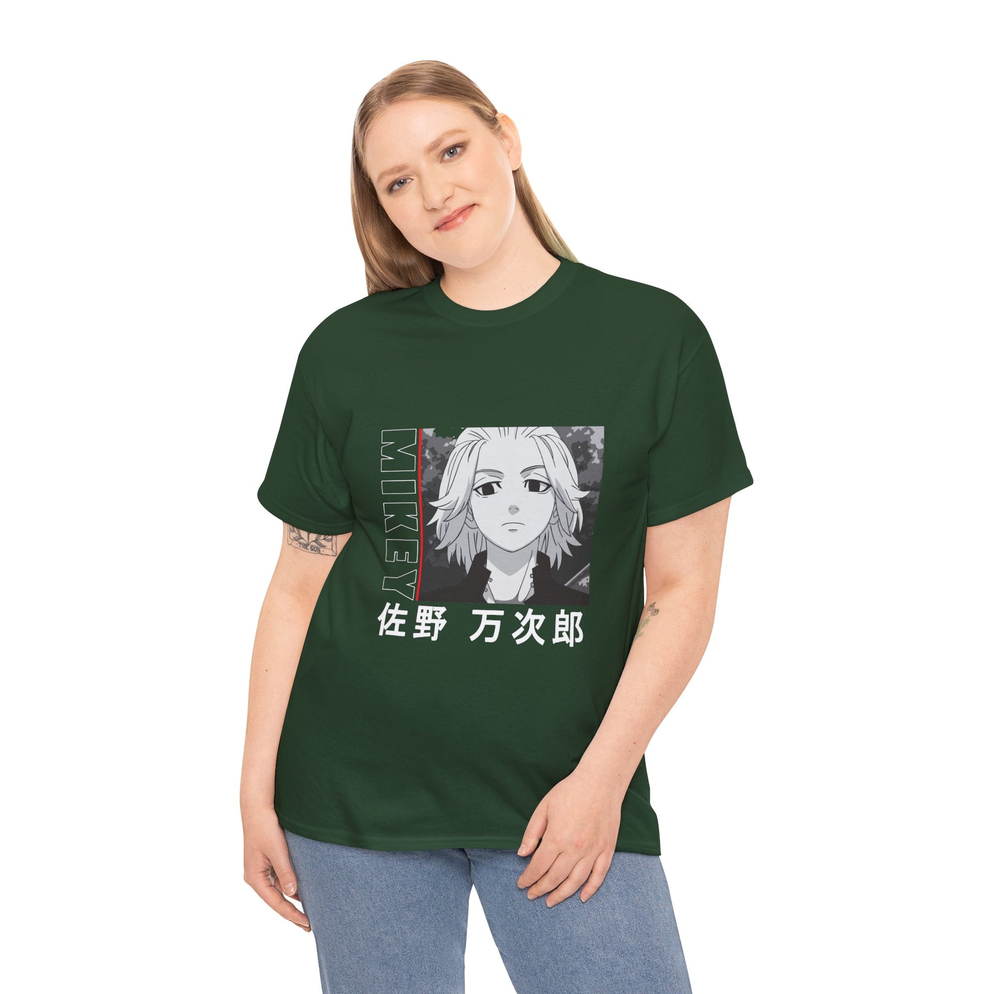 Mikey Anime Unisex Heavy Cotton Tee - Tokyo Ghoul Graphic T-shirt for Fans - CreativeRino