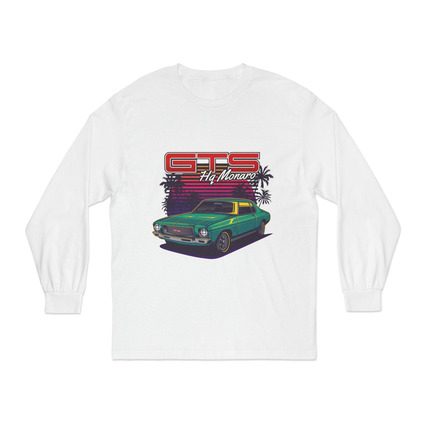 Retro GTS Car Long Sleeve T-Shirt for Car Enthusiasts - CreativeRino