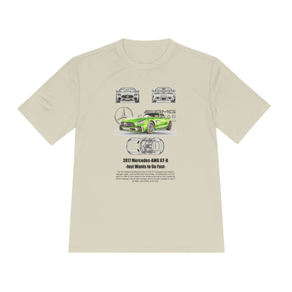 Unisex Moisture Wicking Tee - 2017 Mercedes-AMG GT-R Fast Car T-shirt Design - CreativeRino