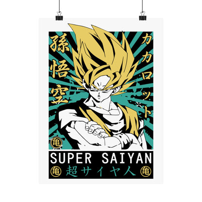 Super Saiyan Matte Vertical Poster | Anime Wall Art for Dragon Ball Fans - CreativeRino