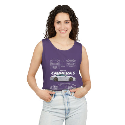 Porsche 911 Carrera S Graphic Tank Top for Car Enthusiasts - CreativeRino