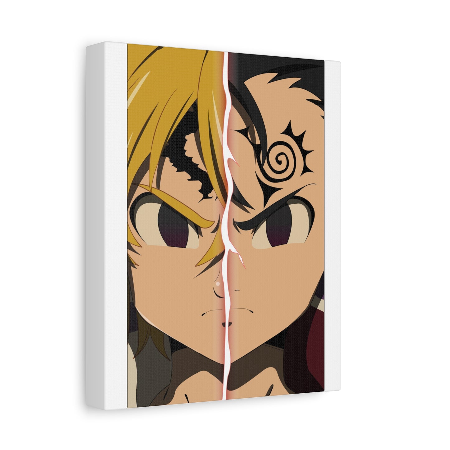 Anime Character Canvas Wall Art - Hero vs Villain Design - CreativeRino