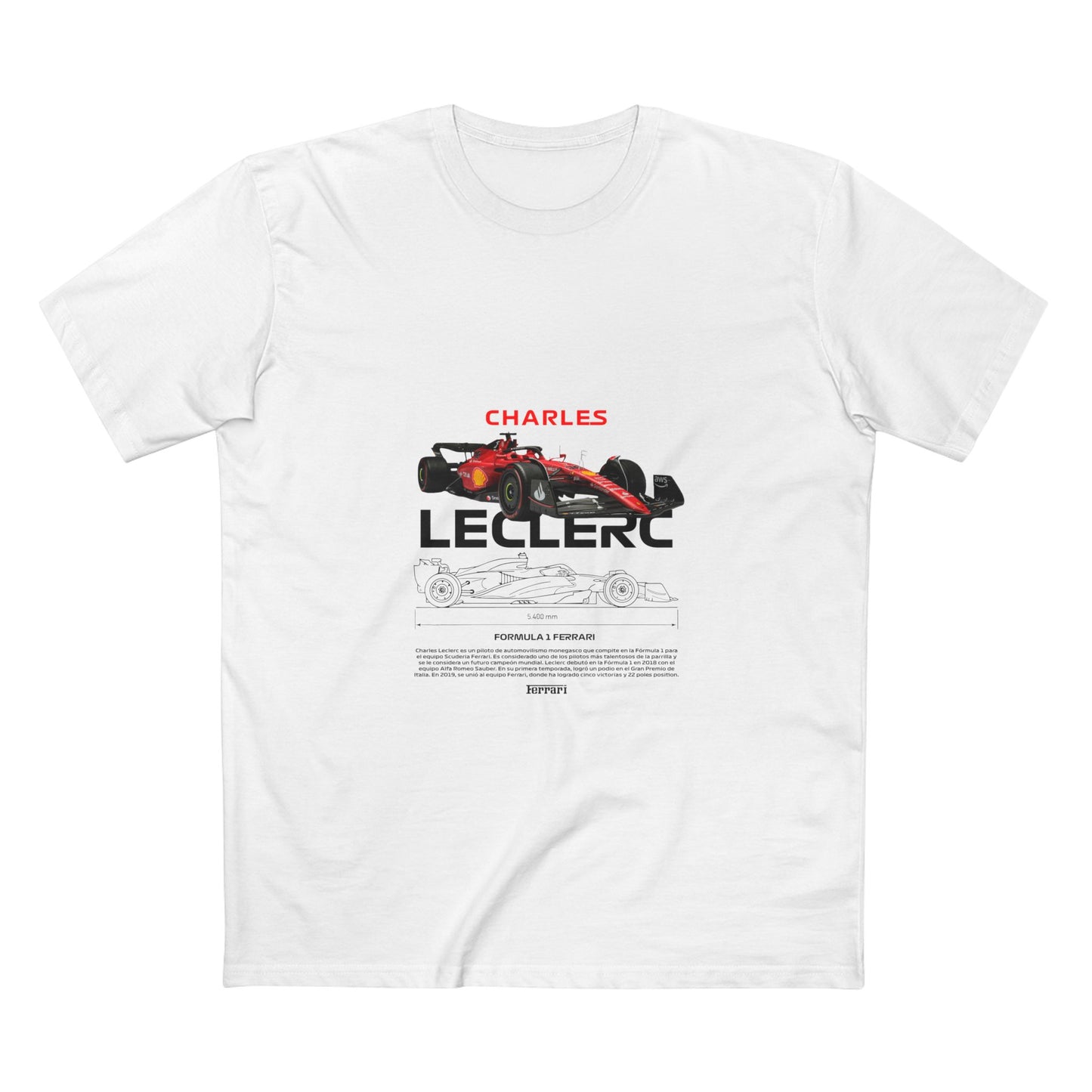 Formula 1 Charles Leclerc Adult Staple Tee - Perfect for Racing Fans - CreativeRino