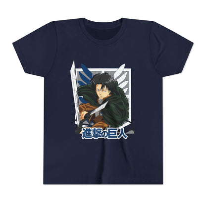 Youth Anime Levi Short Sleeve Tee - Attack on Titan T-shirt - CreativeRino