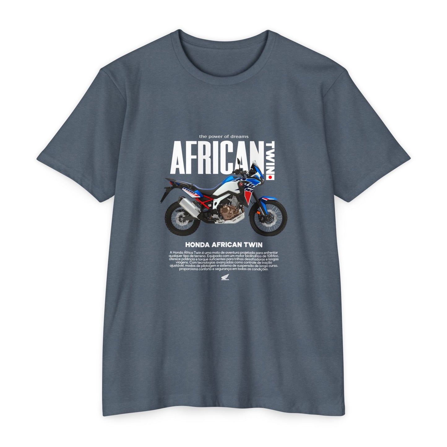 Honda African Twin Unisex T-Shirt - Power of Dreams Motorcycle Tee - CreativeRino