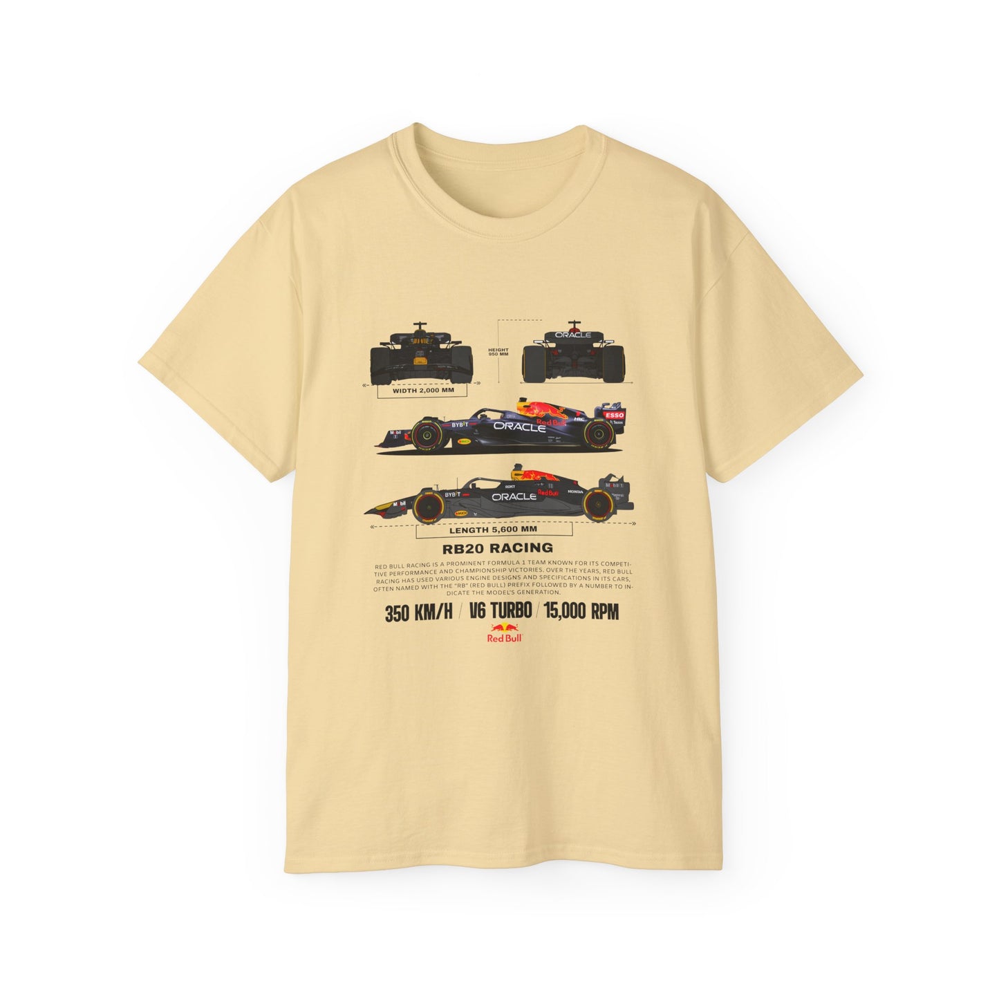 RB20 Racing Unisex Ultra Cotton Tee - Perfect T-shirt for Motorsport Fans - CreativeRino