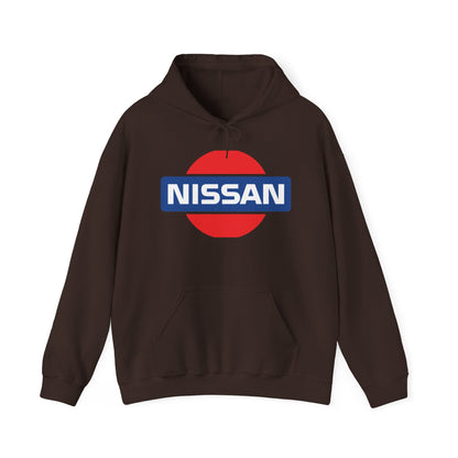 Nissan Logo Hoodie - Vintage Style Unisex Heavy Blend Sweatshirt - CreativeRino