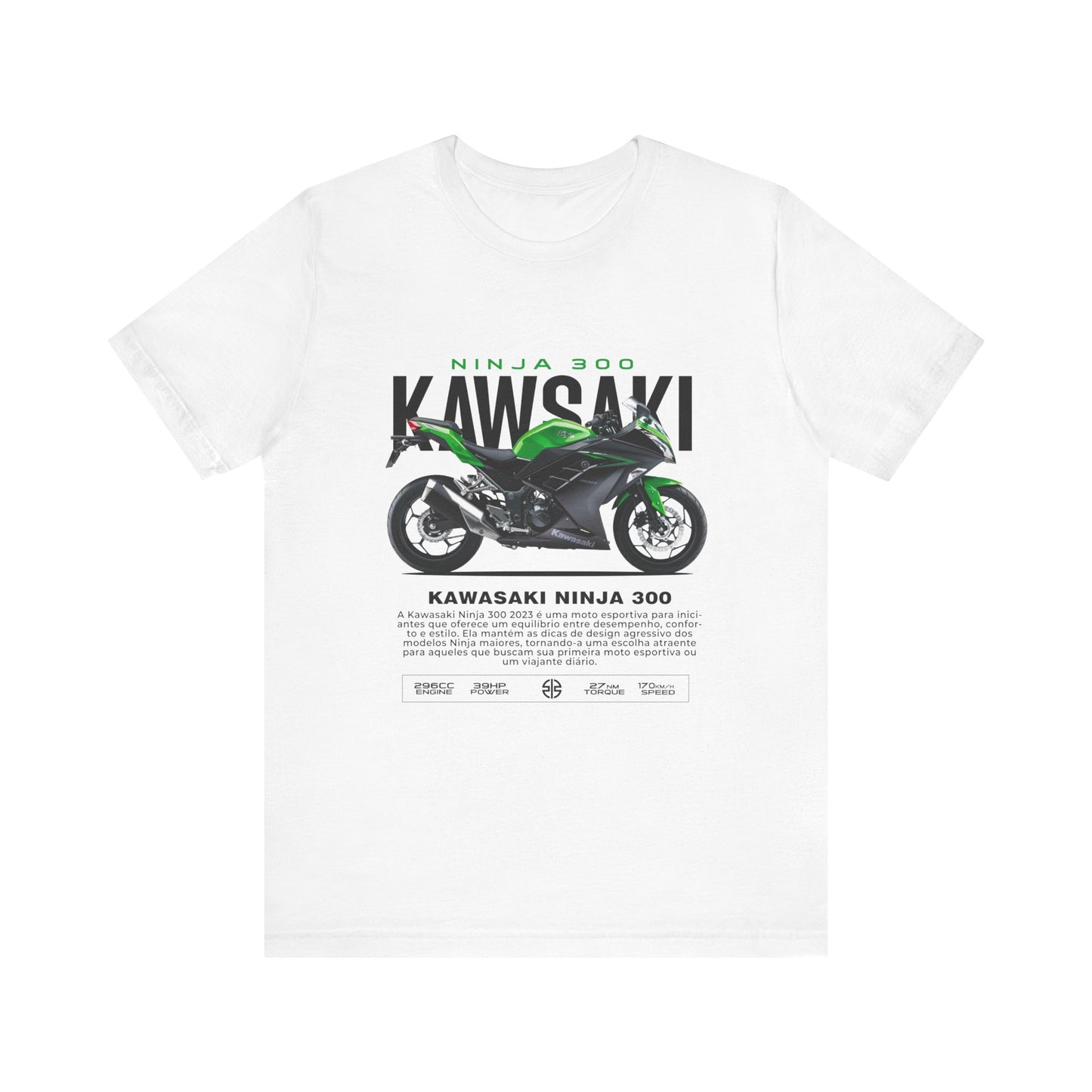 Kawasaki Ninja 300 Unisex T-Shirt - Vintage Motorcycle Graphic Tee - CreativeRino