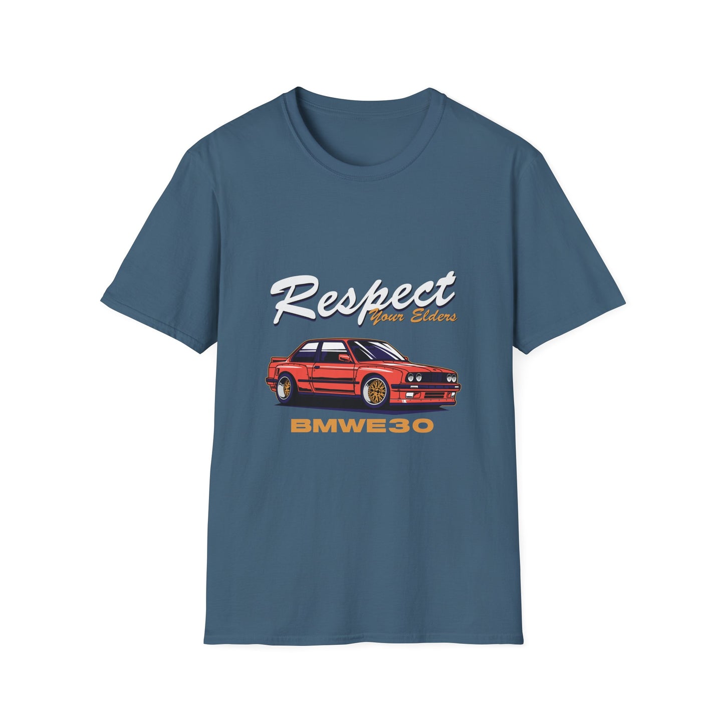 Respect Your Elders BMW E30 Unisex Softstyle T-Shirt - CreativeRino