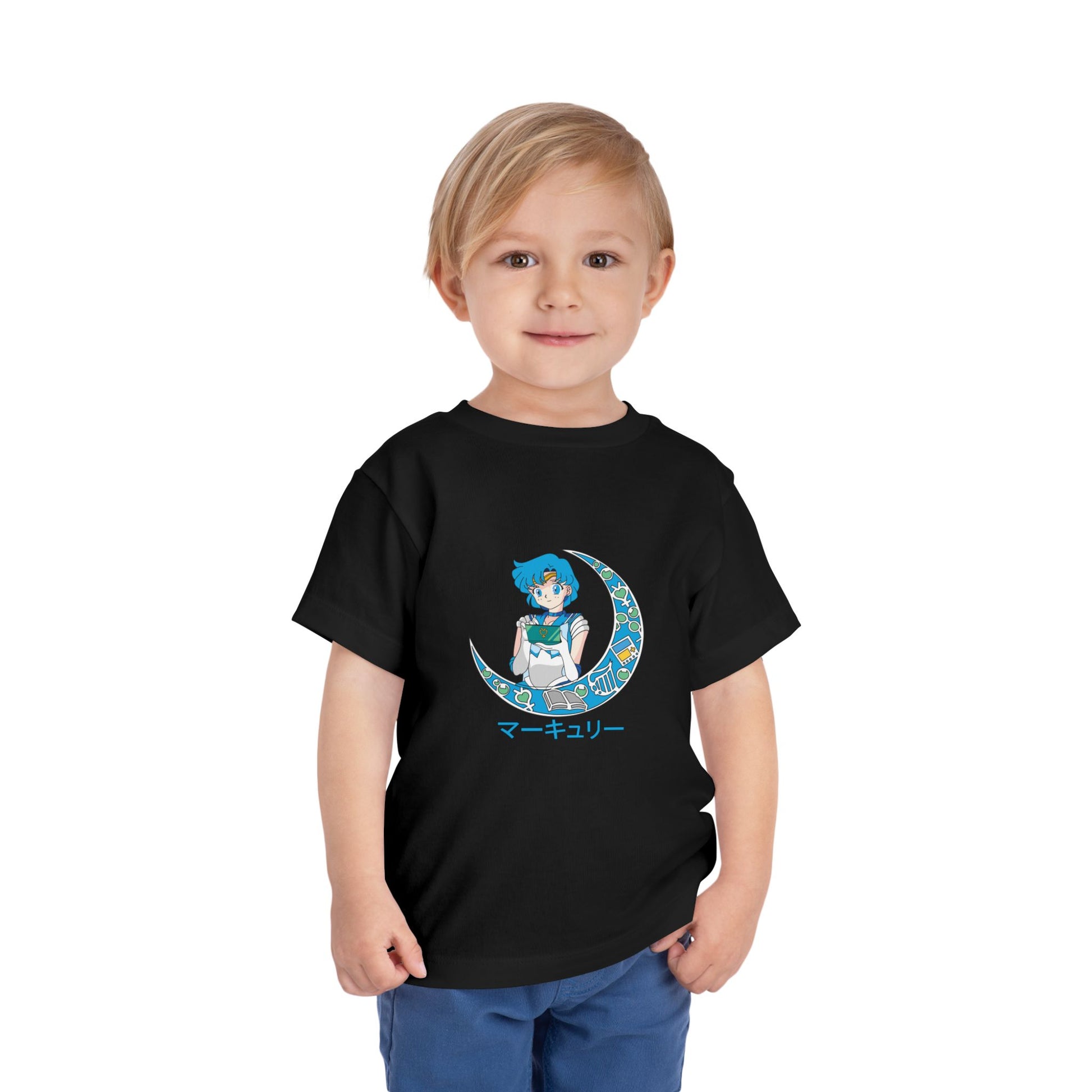 Anime Toddler Short Sleeve Cute Sailor Moon Graphic T-shirt for Young Fans - CreativeRino