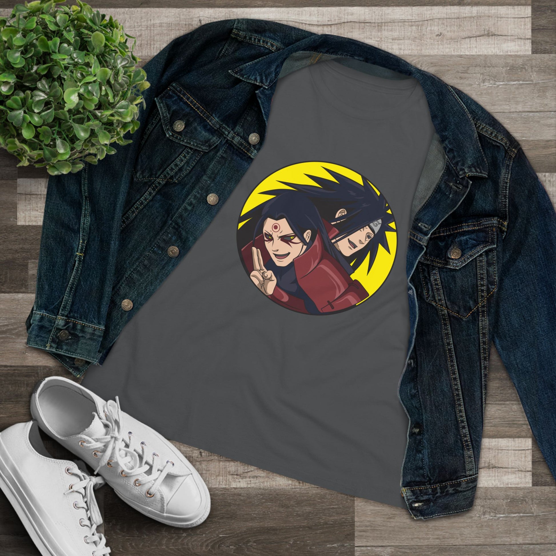 Retro Anime Women's Cotton Tee - Naruto Stylish, Fun, Perfect T-shirt for Fans! - CreativeRino