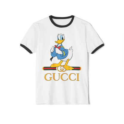 Donald Duck Gucci Unisex Cotton Ringer T-shirt - Fun & Trendy Casual Wear - CreativeRino