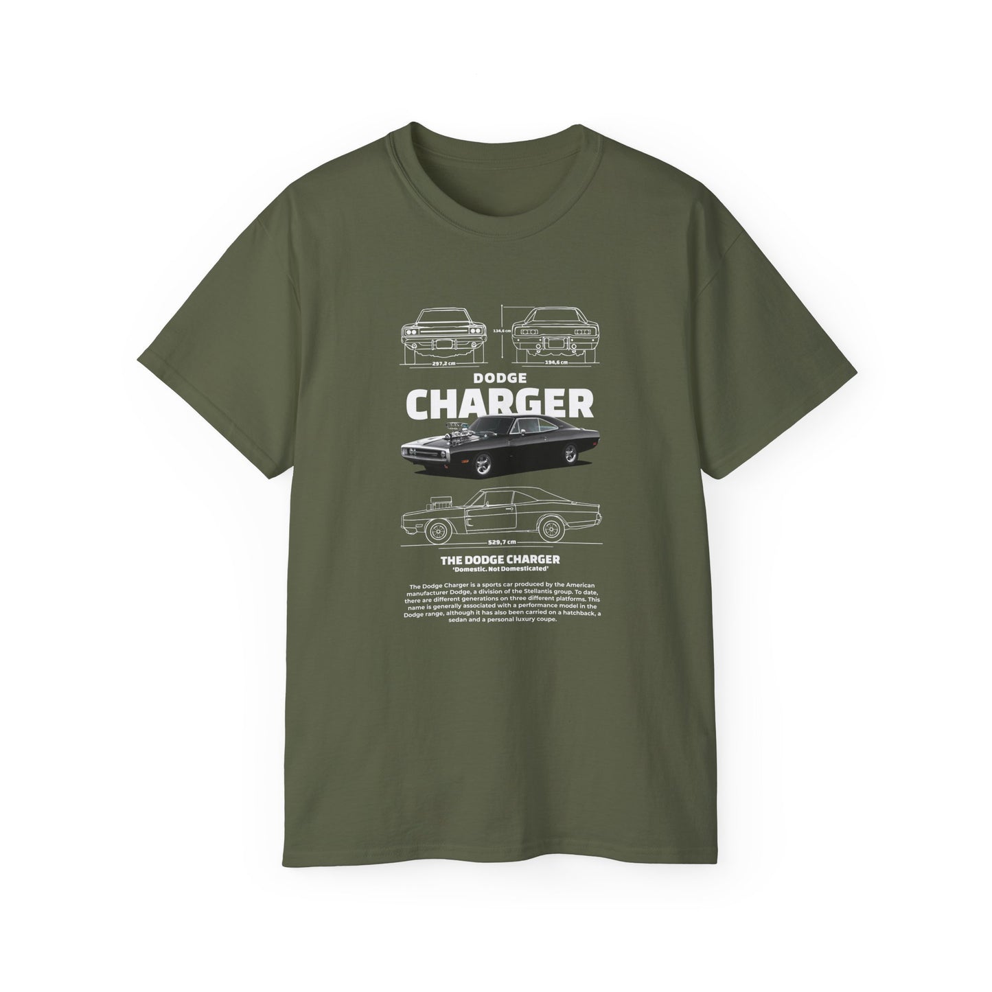 Dodge Charger 1970 Graphic Unisex Tee - Perfect T-shirt for Car Enthusiasts - CreativeRino