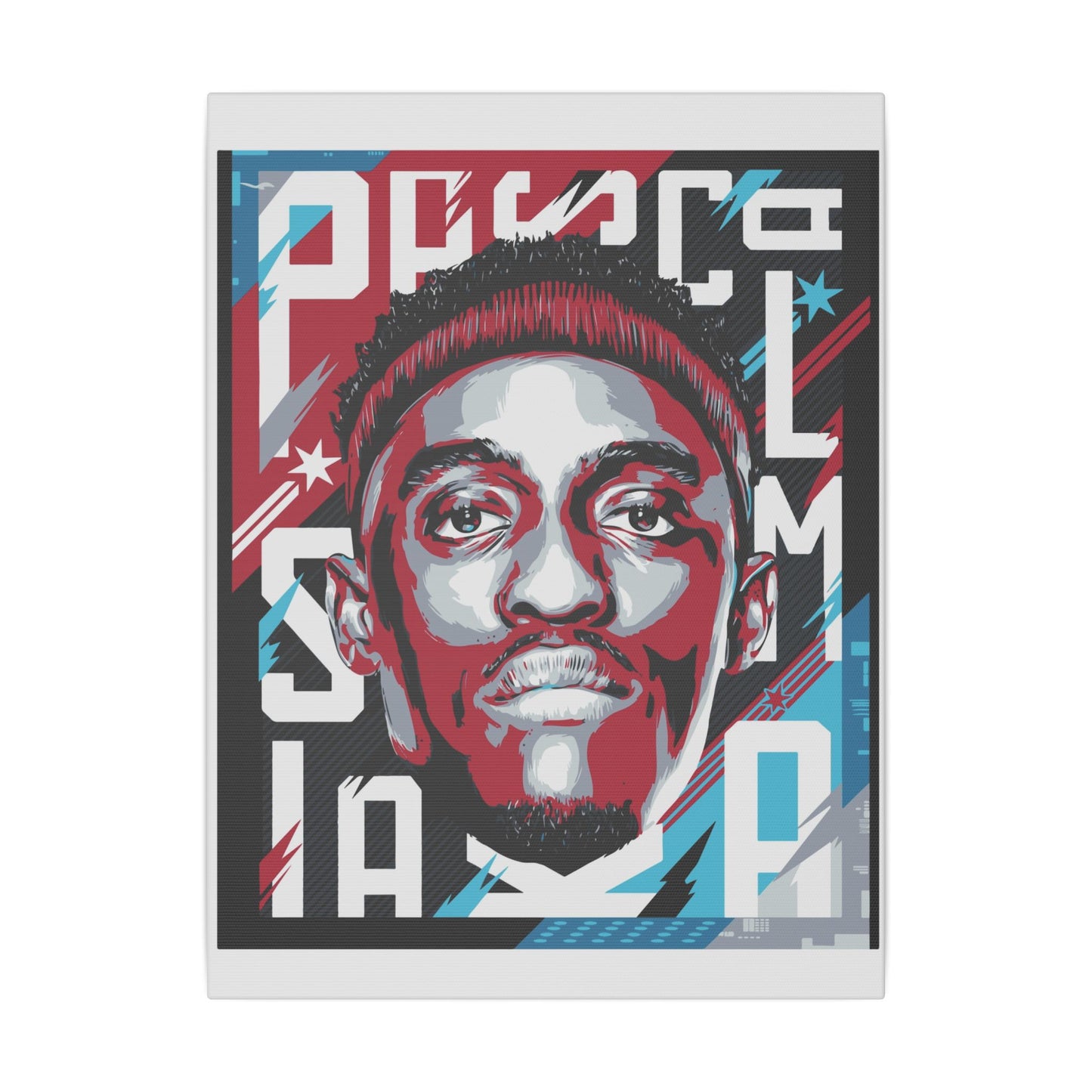 DeMar DeRozan Dynamic Matte Canvas Wall Art - Basketball Portrait - CreativeRino