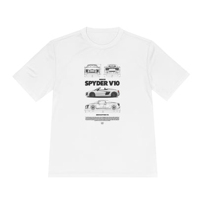 Spyder V10 Unisex Moisture Wicking Tee - Car Enthusiast Apparel - CreativeRino