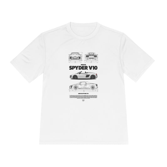 Spyder V10 Unisex Moisture Wicking Tee - Car Enthusiast Apparel - CreativeRino