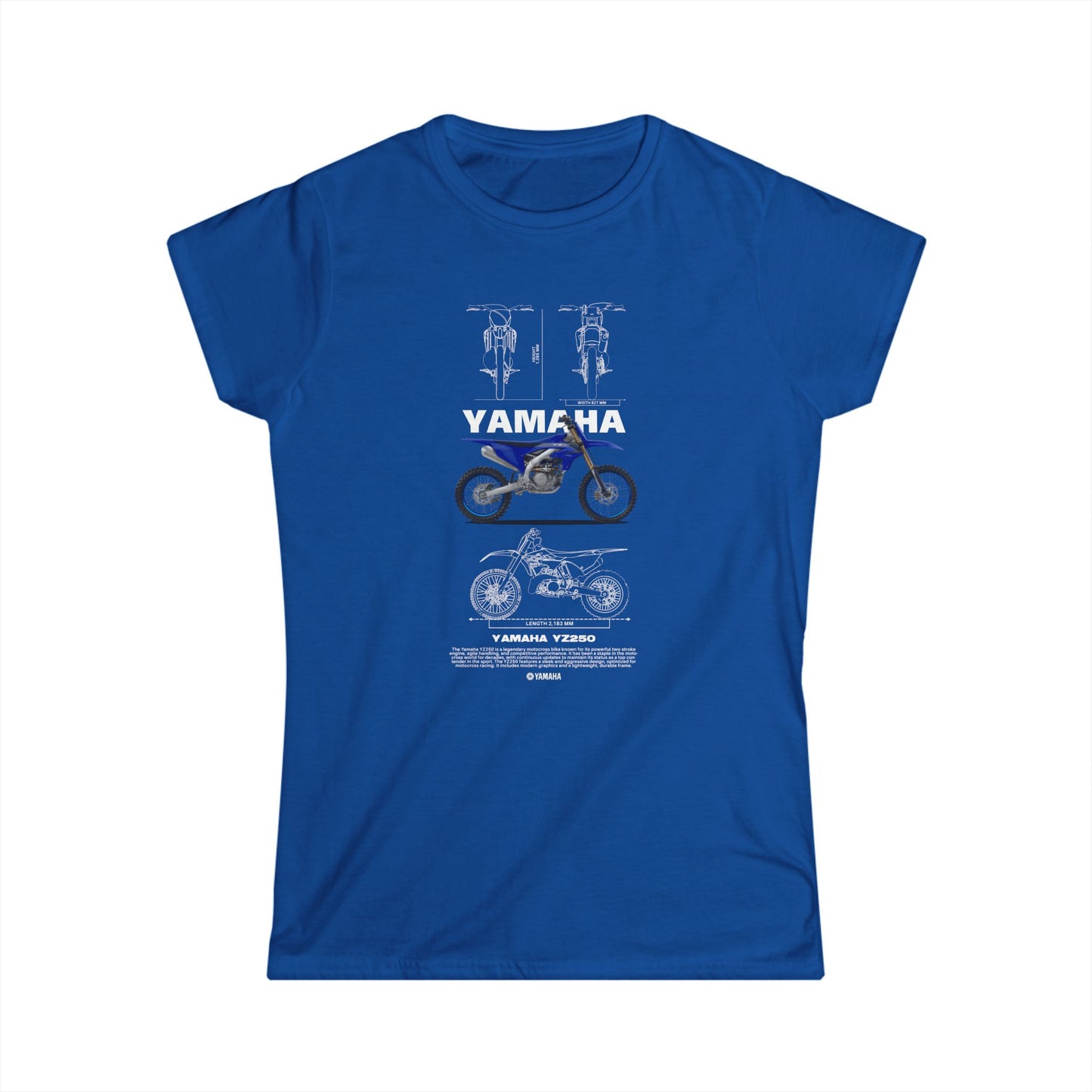Yamaha YZ250 Motorcycle Women's Softstyle Tee - Perfect T-shirt Gift for Bikers - CreativeRino