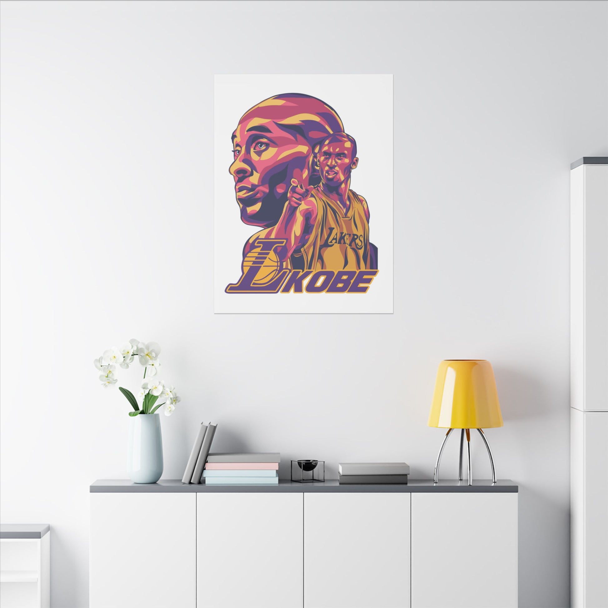 Kobe Bryant Canvas Art - Colorful Stretched Wall Decor - CreativeRino