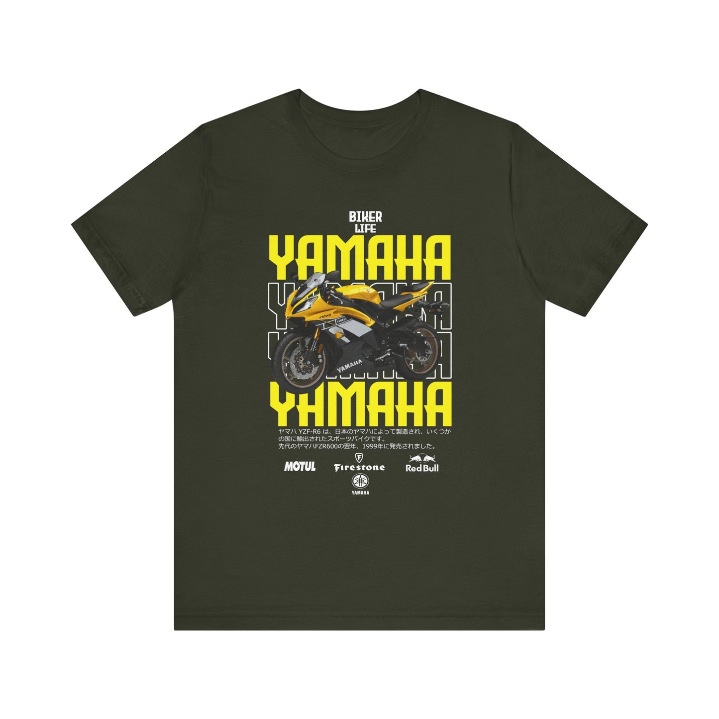 Yamaha Motorcycle Lovers Tee - Bold Biker Graphic Short Sleeve T-Shirt - CreativeRino