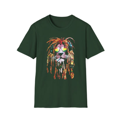 Iron Lion Zion Vibes Unisex Softstyle T-Shirt - Cool Graphic Tee for Music Lovers - CreativeRino