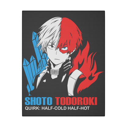 Shoto Todoroki Canvas Art Print - My Hero Academia Home Decor - CreativeRino