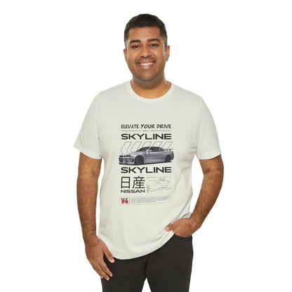 Nissan Skyline Graphic Tee - Elevate Your Drive - CreativeRino