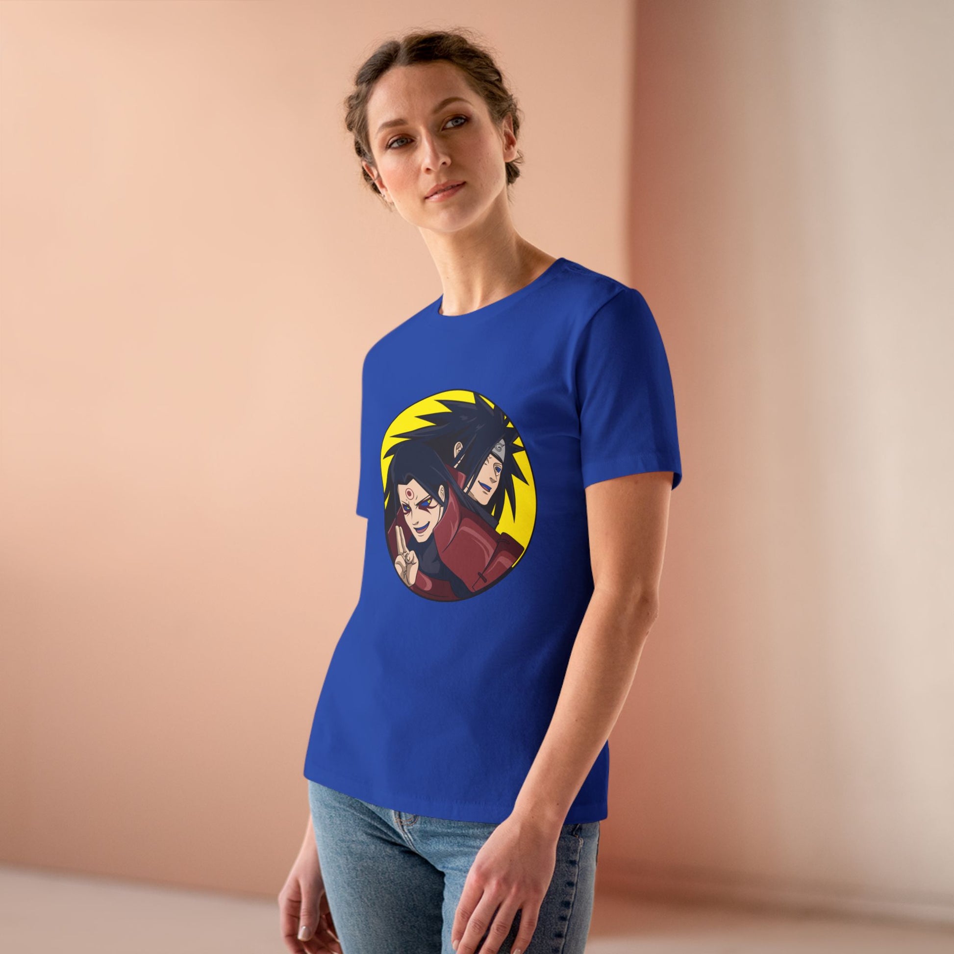 Retro Anime Women's Cotton Tee - Naruto Stylish, Fun, Perfect T-shirt for Fans! - CreativeRino